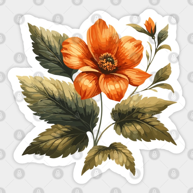 Retro Floral Bloom Sticker by Siha Arts